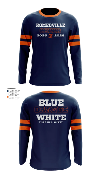 Long Sleeve Performance Shirt, Romeoville Cheer, Cheer, Teamtime, Team time, sublimation, custom sports apparel, team uniforms, spirit wear, spiritwear, sports uniforms, custom shirts, team store, custom team store, fundraiser sports, apparel fundraiser