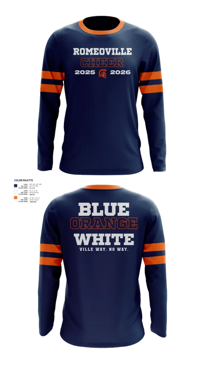 Romeoville Cheer 68931364 Long Sleeve Performance Shirt 21