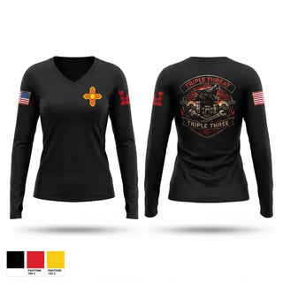 Womens Long Sleeve Vneck Shirt, 333rd Engineer Detachment, Army, Teamtime, Team time, sublimation, custom sports apparel, team uniforms, spirit wear, spiritwear, sports uniforms, custom shirts, team store, custom team store, fundraiser sports, apparel fundraiser