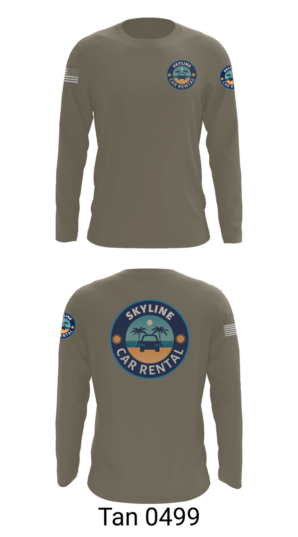 Long Sleeve Performance Shirt, Skyline Car Rental, Men's Basketball, Teamtime, Team time, sublimation, custom sports apparel, team uniforms, spirit wear, spiritwear, sports uniforms, custom shirts, team store, custom team store, fundraiser sports, apparel fundraiser