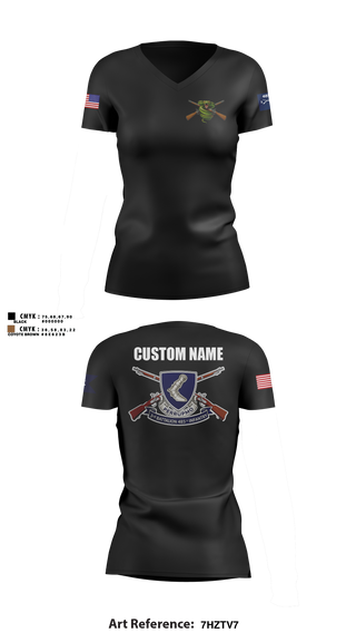 Womens Short Sleeve Vneck Shirt, 3/485th IN BN VIPERS, Army, Teamtime, Team time, sublimation, custom sports apparel, team uniforms, spirit wear, spiritwear, sports uniforms, custom shirts, team store, custom team store, fundraiser sports, apparel fundraiser