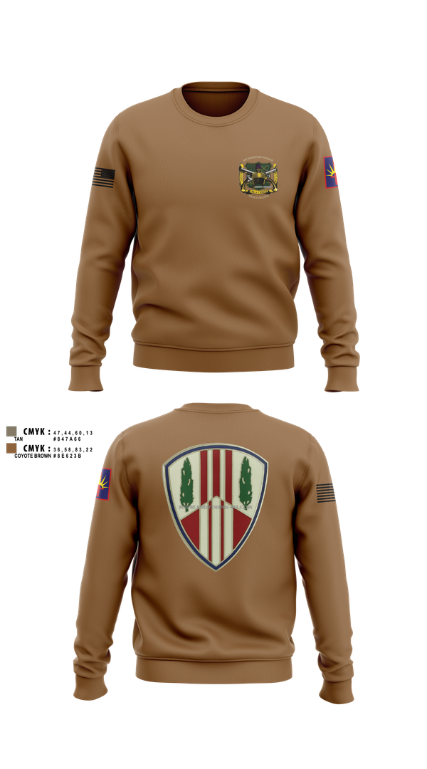 Crew Neck Sweatshirt, 107th MP Company, , Teamtime, Team time, sublimation, custom sports apparel, team uniforms, spirit wear, spiritwear, sports uniforms, custom shirts, team store, custom team store, fundraiser sports, apparel fundraiser