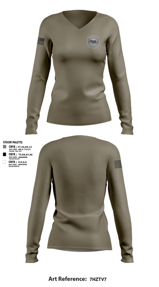 Womens Long Sleeve Vneck Shirt, Grand Island Police Department, Police, Teamtime, Team time, sublimation, custom sports apparel, team uniforms, spirit wear, spiritwear, sports uniforms, custom shirts, team store, custom team store, fundraiser sports, apparel fundraiser