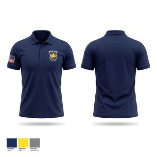 Short Sleeve Performance Polo, Roman Forest PD, Police, Teamtime, Team time, sublimation, custom sports apparel, team uniforms, spirit wear, spiritwear, sports uniforms, custom shirts, team store, custom team store, fundraiser sports, apparel fundraiser