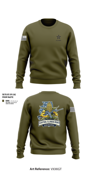 Central Illinois Company 28481614 Crew Neck Sweatshirt - 100