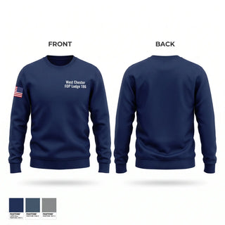 Crew Neck Sweatshirt, West Chester FOP Lodge 186, Police, Teamtime, Team time, sublimation, custom sports apparel, team uniforms, spirit wear, spiritwear, sports uniforms, custom shirts, team store, custom team store, fundraiser sports, apparel fundraiser