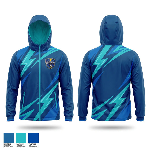 Windbreaker, Storm F.C., Men's Soccer, Teamtime, Team time, sublimation, custom sports apparel, team uniforms, spirit wear, spiritwear, sports uniforms, custom shirts, team store, custom team store, fundraiser sports, apparel fundraiser