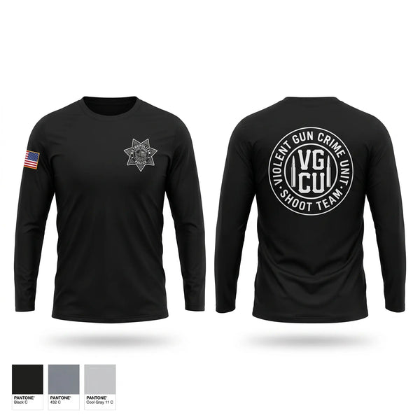 Long Sleeve Performance Shirt, Violent Gun Crime Unit, Police, Teamtime, Team time, sublimation, custom sports apparel, team uniforms, spirit wear, spiritwear, sports uniforms, custom shirts, team store, custom team store, fundraiser sports, apparel fundraiser