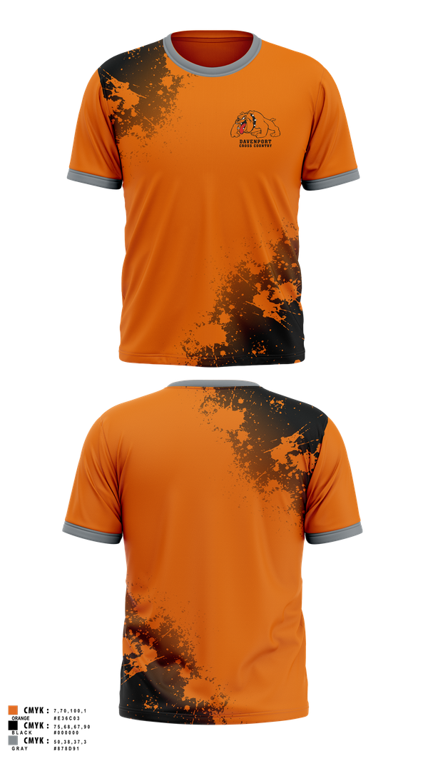 Short Sleeve Performance Shirt, Davenport, Cross Country, Teamtime, Team time, sublimation, custom sports apparel, team uniforms, spirit wear, spiritwear, sports uniforms, custom shirts, team store, custom team store, fundraiser sports, apparel fundraiser