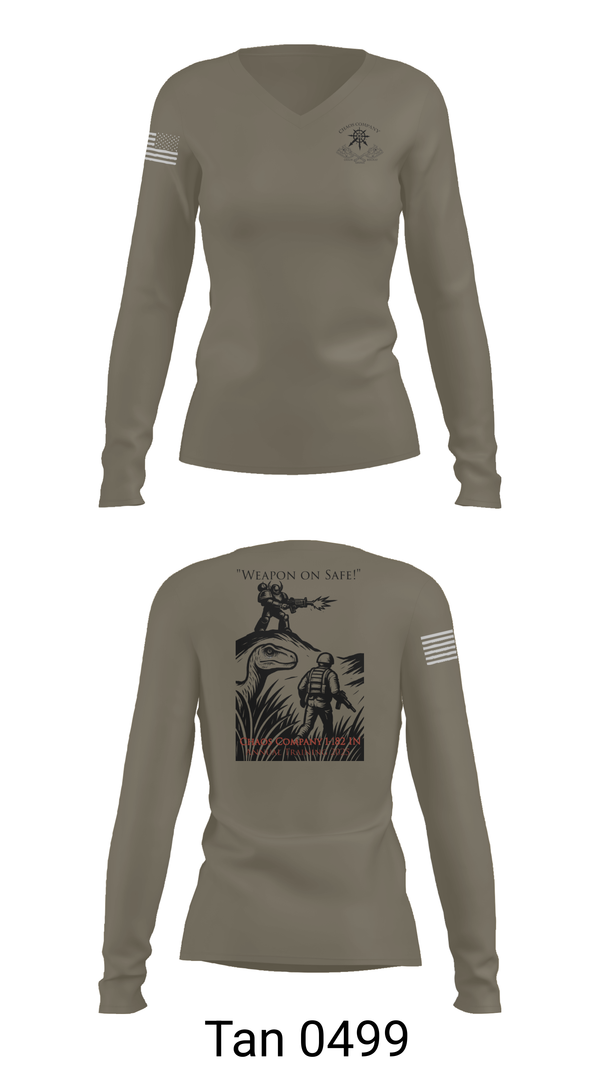 Womens Long Sleeve Vneck Shirt, C co. 1-182 IN, , Teamtime, Team time, sublimation, custom sports apparel, team uniforms, spirit wear, spiritwear, sports uniforms, custom shirts, team store, custom team store, fundraiser sports, apparel fundraiser