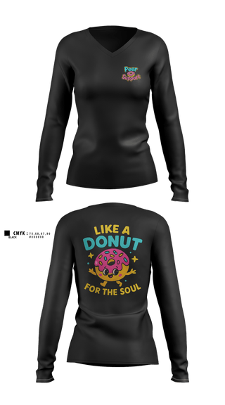 Womens Long Sleeve Vneck Shirt, LMPD HSO TACMED, Police, Teamtime, Team time, sublimation, custom sports apparel, team uniforms, spirit wear, spiritwear, sports uniforms, custom shirts, team store, custom team store, fundraiser sports, apparel fundraiser