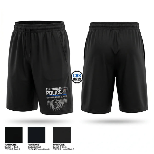 Athletic Shorts With Pockets, Cincinnati Police Mountain Bike Squad, Police, Teamtime, Team time, sublimation, custom sports apparel, team uniforms, spirit wear, spiritwear, sports uniforms, custom shirts, team store, custom team store, fundraiser sports, apparel fundraiser