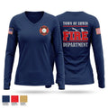 Town of Erwin Fire Department Women's Long Sleeve V-neck Shirt - 1