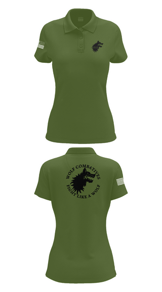 Womens Short Sleeve Performance Polo, Wolf Combatives, Army, Teamtime, Team time, sublimation, custom sports apparel, team uniforms, spirit wear, spiritwear, sports uniforms, custom shirts, team store, custom team store, fundraiser sports, apparel fundraiser