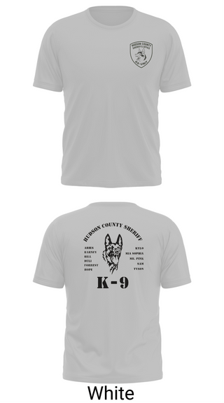 Short Sleeve Performance Shirt, Hudson County Sheriff’s Office K9-Unit, Police, Teamtime, Team time, sublimation, custom sports apparel, team uniforms, spirit wear, spiritwear, sports uniforms, custom shirts, team store, custom team store, fundraiser sports, apparel fundraiser