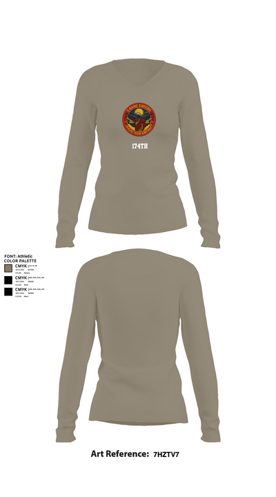 174th 84716687 Women's Long Sleeve V-neck Shirt - 62