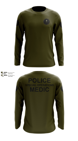 Long Sleeve Performance Shirt, Muscogee Nation Police Tactical Medical team, Police, Teamtime, Team time, sublimation, custom sports apparel, team uniforms, spirit wear, spiritwear, sports uniforms, custom shirts, team store, custom team store, fundraiser sports, apparel fundraiser