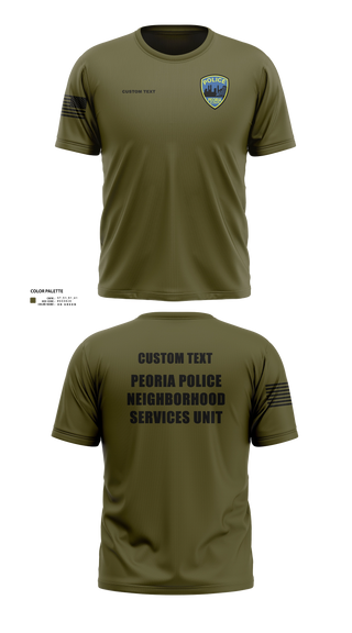 Short Sleeve Performance Shirt, Peoria Police Department, Police, Teamtime, Team time, sublimation, custom sports apparel, team uniforms, spirit wear, spiritwear, sports uniforms, custom shirts, team store, custom team store, fundraiser sports, apparel fundraiser