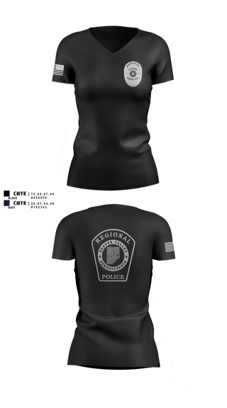 Womens Short Sleeve Vneck Shirt, Beaver Valley Regional Police Department, Police, Teamtime, Team time, sublimation, custom sports apparel, team uniforms, spirit wear, spiritwear, sports uniforms, custom shirts, team store, custom team store, fundraiser sports, apparel fundraiser