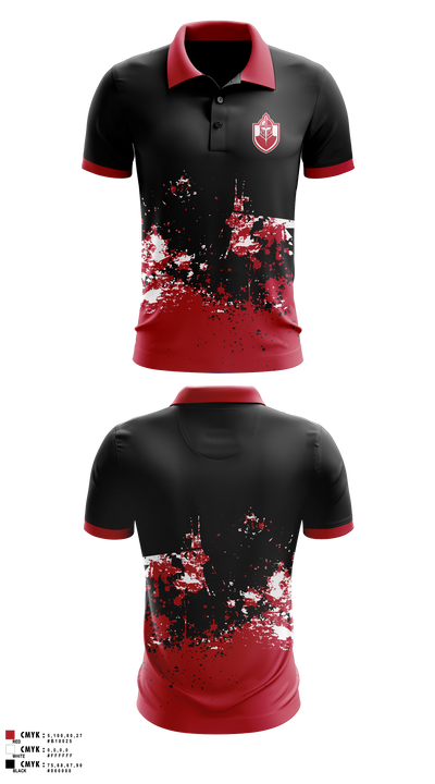 Whittier Crimson Knights 84805386 Short Sleeve Performance Polo - 3