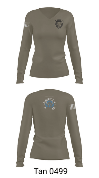 Womens Long Sleeve Vneck Shirt, District 4 D Squad, Police, Teamtime, Team time, sublimation, custom sports apparel, team uniforms, spirit wear, spiritwear, sports uniforms, custom shirts, team store, custom team store, fundraiser sports, apparel fundraiser