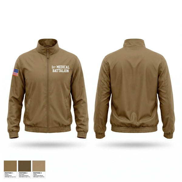 Windbreaker, 1st Medical Battalion, Navy, Teamtime, Team time, sublimation, custom sports apparel, team uniforms, spirit wear, spiritwear, sports uniforms, custom shirts, team store, custom team store, fundraiser sports, apparel fundraiser