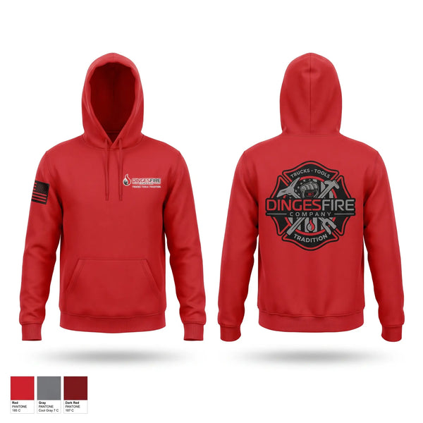 Hoodie, Dinges Fire Company, Fire Department, Teamtime, Team time, sublimation, custom sports apparel, team uniforms, spirit wear, spiritwear, sports uniforms, custom shirts, team store, custom team store, fundraiser sports, apparel fundraiser