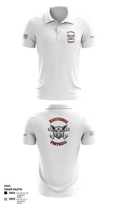 Eastbrook Football 93243823 Short Sleeve Performance Polo - 4