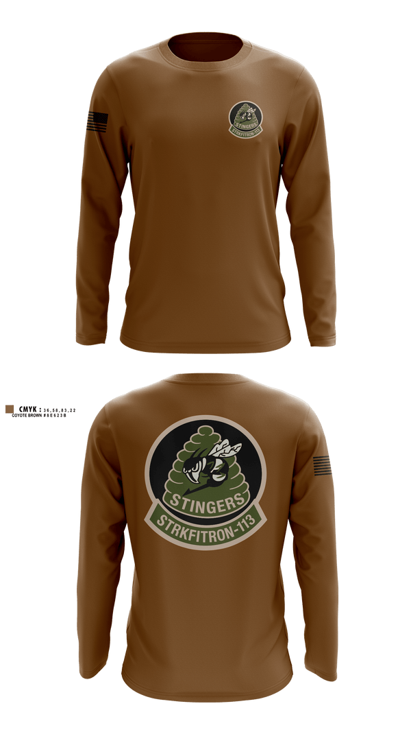 Long Sleeve Performance Shirt, VFA-113, Navy, Teamtime, Team time, sublimation, custom sports apparel, team uniforms, spirit wear, spiritwear, sports uniforms, custom shirts, team store, custom team store, fundraiser sports, apparel fundraiser