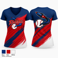 Space Coast Rockets 70599512 Women's Short Sleeve V-neck Shirt - 1