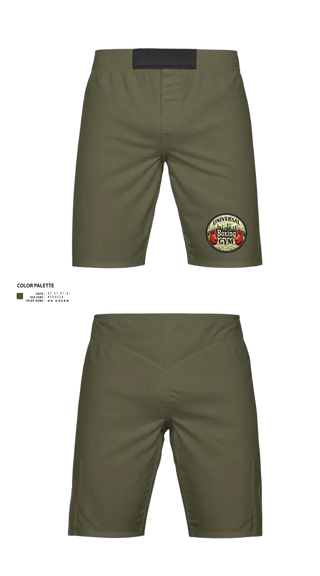 Fight Shorts, Universal Boxing Gym, National Guard, Teamtime, Team time, sublimation, custom sports apparel, team uniforms, spirit wear, spiritwear, sports uniforms, custom shirts, team store, custom team store, fundraiser sports, apparel fundraiser