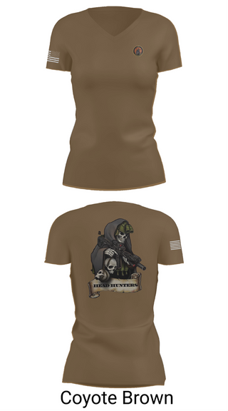 Womens Short Sleeve Vneck Shirt, HHC 2-135th AVN REG, , Teamtime, Team time, sublimation, custom sports apparel, team uniforms, spirit wear, spiritwear, sports uniforms, custom shirts, team store, custom team store, fundraiser sports, apparel fundraiser