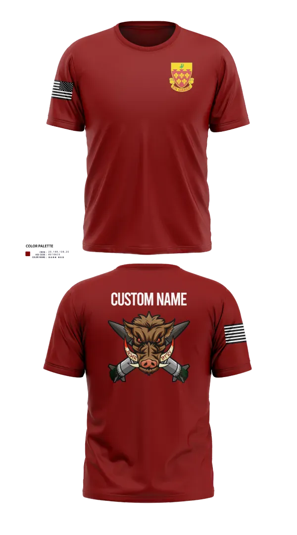 Short Sleeve Performance Shirt, 1-77 FA Bravo Btry, Army, Teamtime, Team time, sublimation, custom sports apparel, team uniforms, spirit wear, spiritwear, sports uniforms, custom shirts, team store, custom team store, fundraiser sports, apparel fundraiser