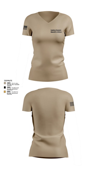Womens Short Sleeve Vneck Shirt, Louisa County Sheriff's Office, Police, Teamtime, Team time, sublimation, custom sports apparel, team uniforms, spirit wear, spiritwear, sports uniforms, custom shirts, team store, custom team store, fundraiser sports, apparel fundraiser