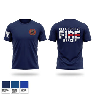 Short Sleeve Performance Shirt, Clear Spring Fire Rescue, Fire Department, Teamtime, Team time, sublimation, custom sports apparel, team uniforms, spirit wear, spiritwear, sports uniforms, custom shirts, team store, custom team store, fundraiser sports, apparel fundraiser