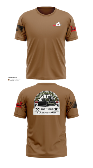Short Sleeve Performance Shirt, 1033rd Engineer Support Company, National Guard, Teamtime, Team time, sublimation, custom sports apparel, team uniforms, spirit wear, spiritwear, sports uniforms, custom shirts, team store, custom team store, fundraiser sports, apparel fundraiser