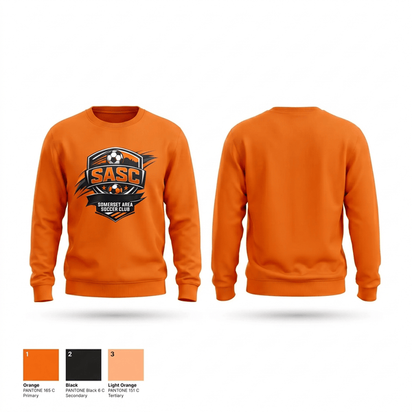 Crew Neck Sweatshirt, SASC, Women's Soccer, Teamtime, Team time, sublimation, custom sports apparel, team uniforms, spirit wear, spiritwear, sports uniforms, custom shirts, team store, custom team store, fundraiser sports, apparel fundraiser