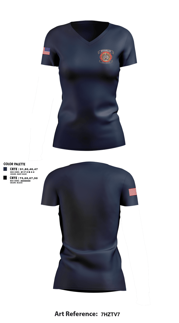 Womens Short Sleeve Vneck Shirt, Byhalia Fire and Rescue, Fire Department, Teamtime, Team time, sublimation, custom sports apparel, team uniforms, spirit wear, spiritwear, sports uniforms, custom shirts, team store, custom team store, fundraiser sports, apparel fundraiser