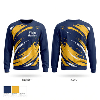 Crew Neck Sweatshirt, Viking Warriors, Baseball, Teamtime, Team time, sublimation, custom sports apparel, team uniforms, spirit wear, spiritwear, sports uniforms, custom shirts, team store, custom team store, fundraiser sports, apparel fundraiser