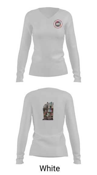 Womens Long Sleeve Vneck Shirt, South Amboy Fire Department, Fire Department, Teamtime, Team time, sublimation, custom sports apparel, team uniforms, spirit wear, spiritwear, sports uniforms, custom shirts, team store, custom team store, fundraiser sports, apparel fundraiser