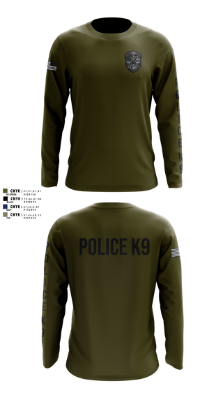 Long Sleeve Performance Shirt, Roy Cit Police K9, Police, Teamtime, Team time, sublimation, custom sports apparel, team uniforms, spirit wear, spiritwear, sports uniforms, custom shirts, team store, custom team store, fundraiser sports, apparel fundraiser