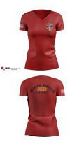 White Shield Fire Department Women's Short Sleeve V-neck Shirt - 2