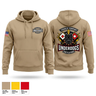 Hoodie, C co 2nd plt Underdogs, Army, Teamtime, Team time, sublimation, custom sports apparel, team uniforms, spirit wear, spiritwear, sports uniforms, custom shirts, team store, custom team store, fundraiser sports, apparel fundraiser