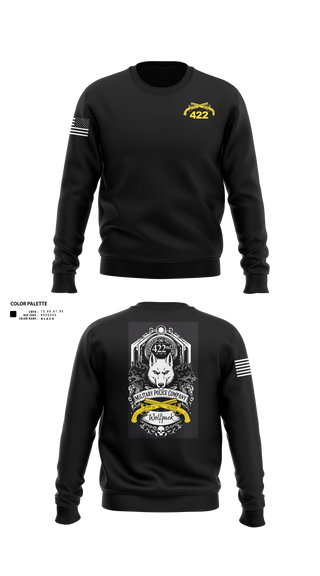Crew Neck Sweatshirt, 422nd Military Police Company, Army, Teamtime, Team time, sublimation, custom sports apparel, team uniforms, spirit wear, spiritwear, sports uniforms, custom shirts, team store, custom team store, fundraiser sports, apparel fundraiser