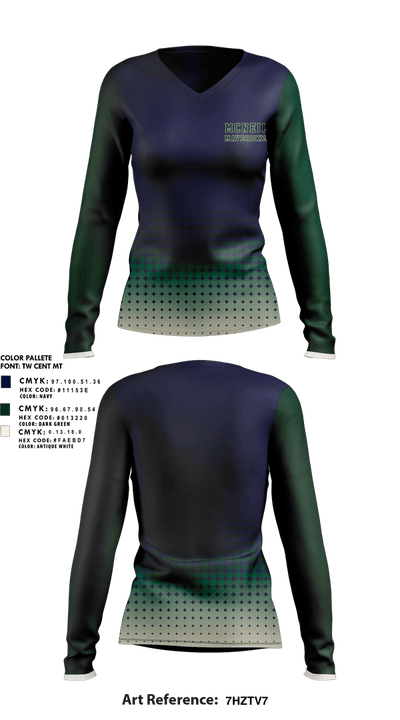 McNeil Mavericks 11451355 Women's Long Sleeve V-neck Shirt - 1