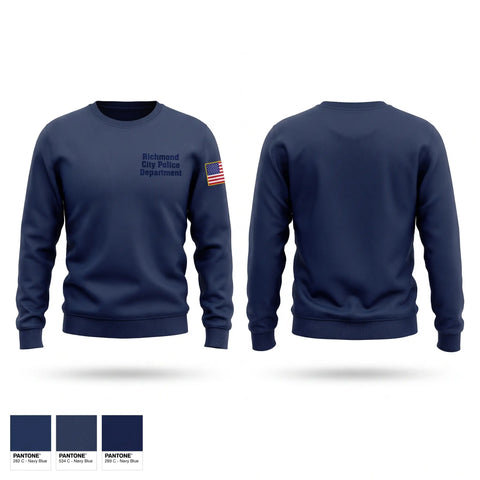 Crew Neck Sweatshirt, Richmond City Police Department, Police, Teamtime, Team time, sublimation, custom sports apparel, team uniforms, spirit wear, spiritwear, sports uniforms, custom shirts, team store, custom team store, fundraiser sports, apparel fundraiser