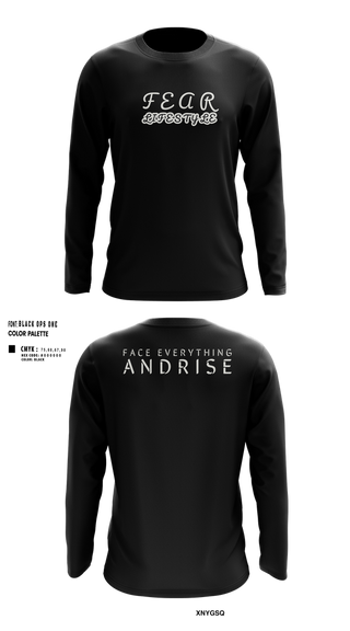Long Sleeve Performance Shirt, FearLifestyle, , Teamtime, Team time, sublimation, custom sports apparel, team uniforms, spirit wear, spiritwear, sports uniforms, custom shirts, team store, custom team store, fundraiser sports, apparel fundraiser