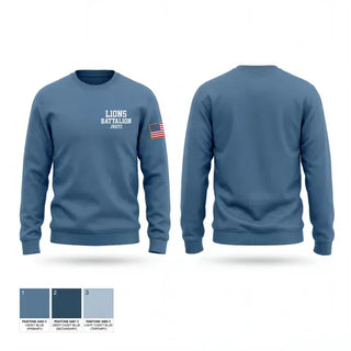 Crew Neck Sweatshirt, Lions Battalion, Army, Teamtime, Team time, sublimation, custom sports apparel, team uniforms, spirit wear, spiritwear, sports uniforms, custom shirts, team store, custom team store, fundraiser sports, apparel fundraiser