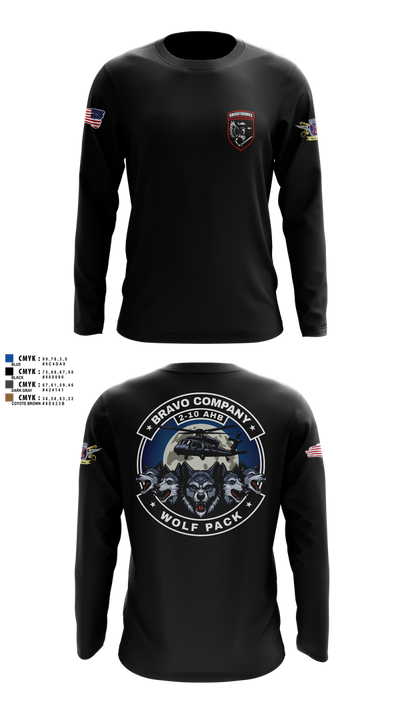 2-10 AHB Knighthawks 14380811 Long Sleeve Performance Shirt 62