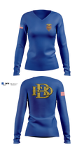 Bethany Fire Department Women's Long Sleeve V-neck Shirt - 3